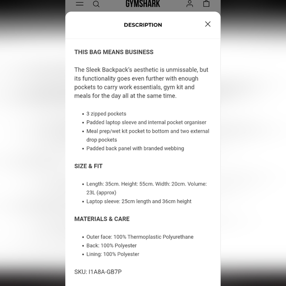 Gymshark Backpack - Picture 3 of 14